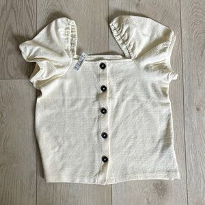 Madewell Cream Button-Down Blouse